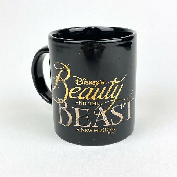 Disney's Beauty and the Beast A New Musical Gold Reflective Coffee Mug Cup - Picture 1 of 6